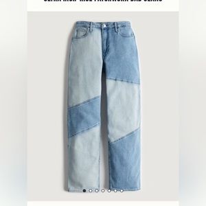 Ultra High-Rise Patchwork Dad Jeans